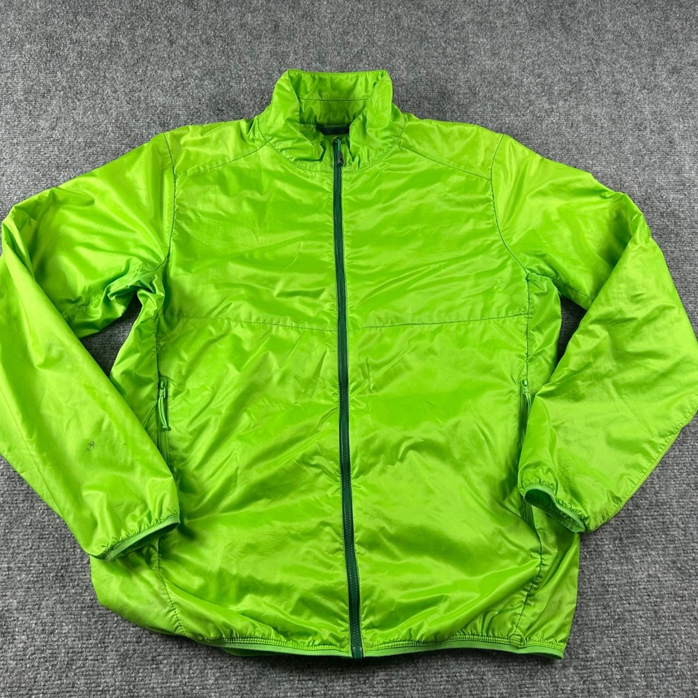 Mountain Hardwear Jacket Mens Medium Lime Green Nylon Insulated Windbreaker